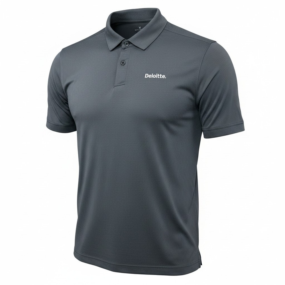 Spyder Deloitte Performance Polo Shirt Gray Athletic Golf Medium